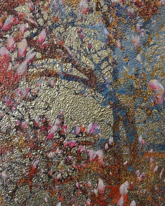 Awakening golden pink magnolia