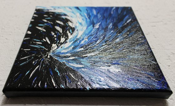 White and blue eruption