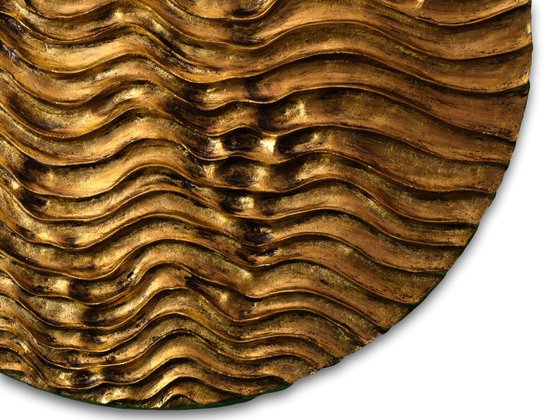 Round Erosion #07/10 | Aged Gold Wall Sculpture