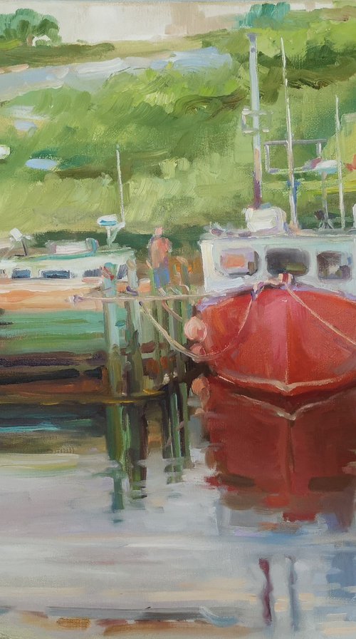 Resting on the water, pleinair by Alexander Koltakov