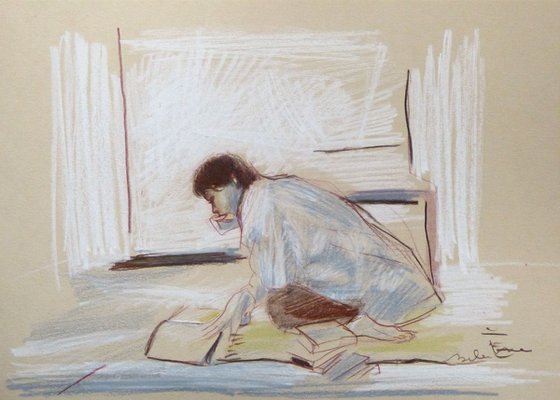 Reader 34, life drawing, 21x29 cm