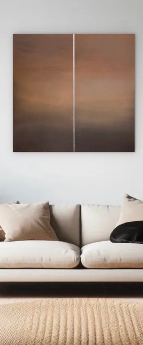 Whispers diptych by Alena Post