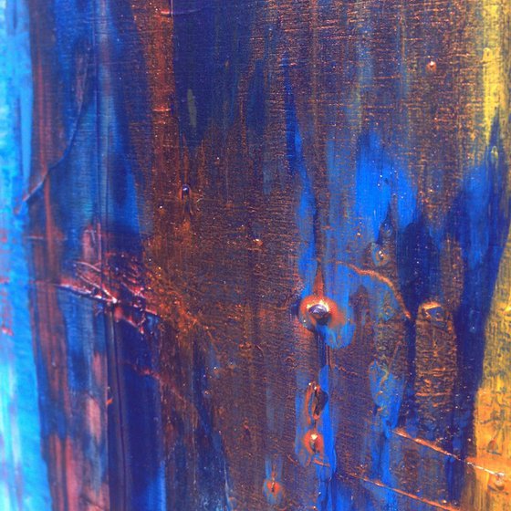 Copper Reflections 1 - abstract painting