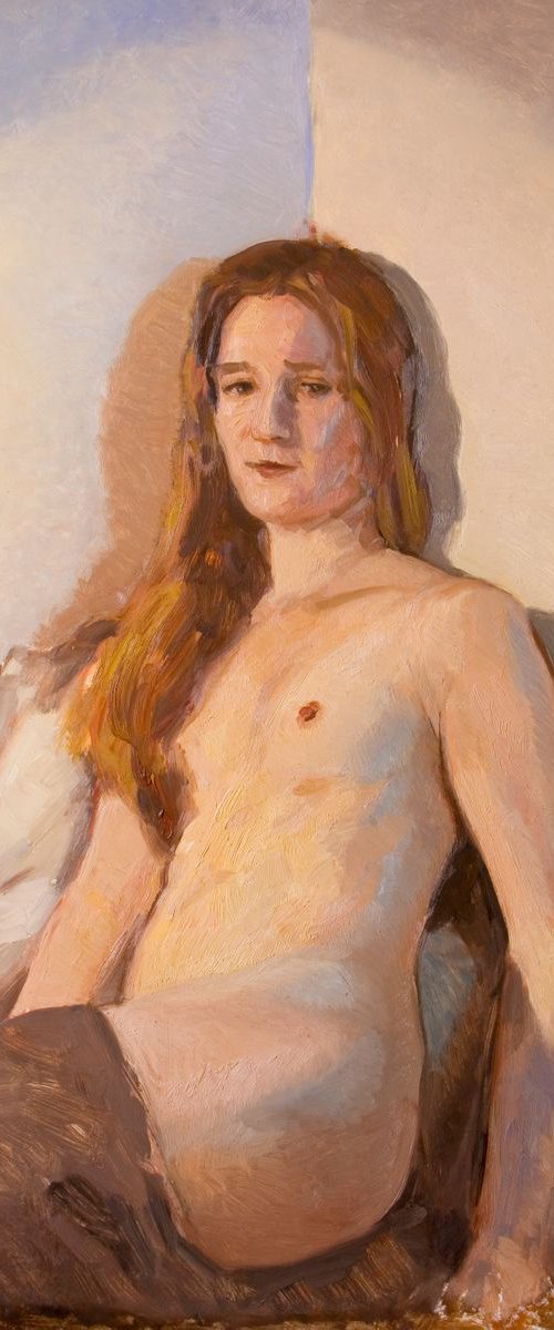 study of nude woman from life model by Olivier Payeur