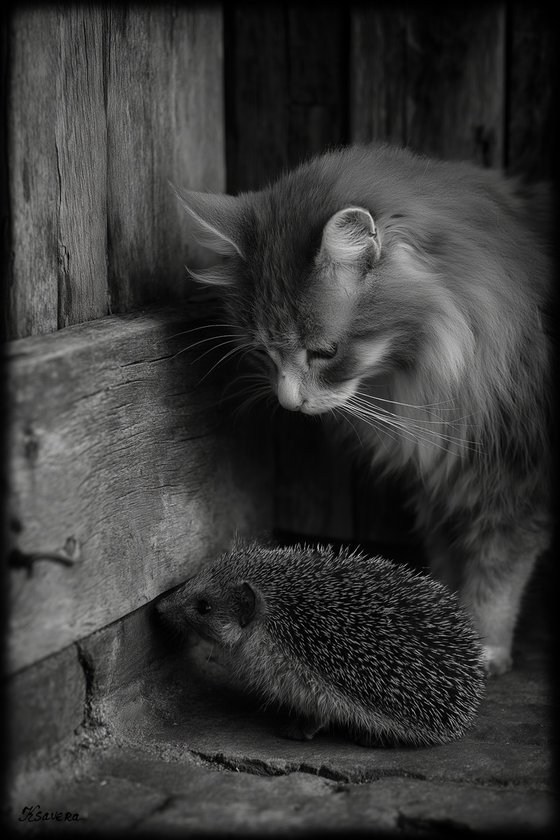 Cat in village B0805N