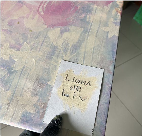 The Frog Shepherd 115x115cm. Acrylic, gold