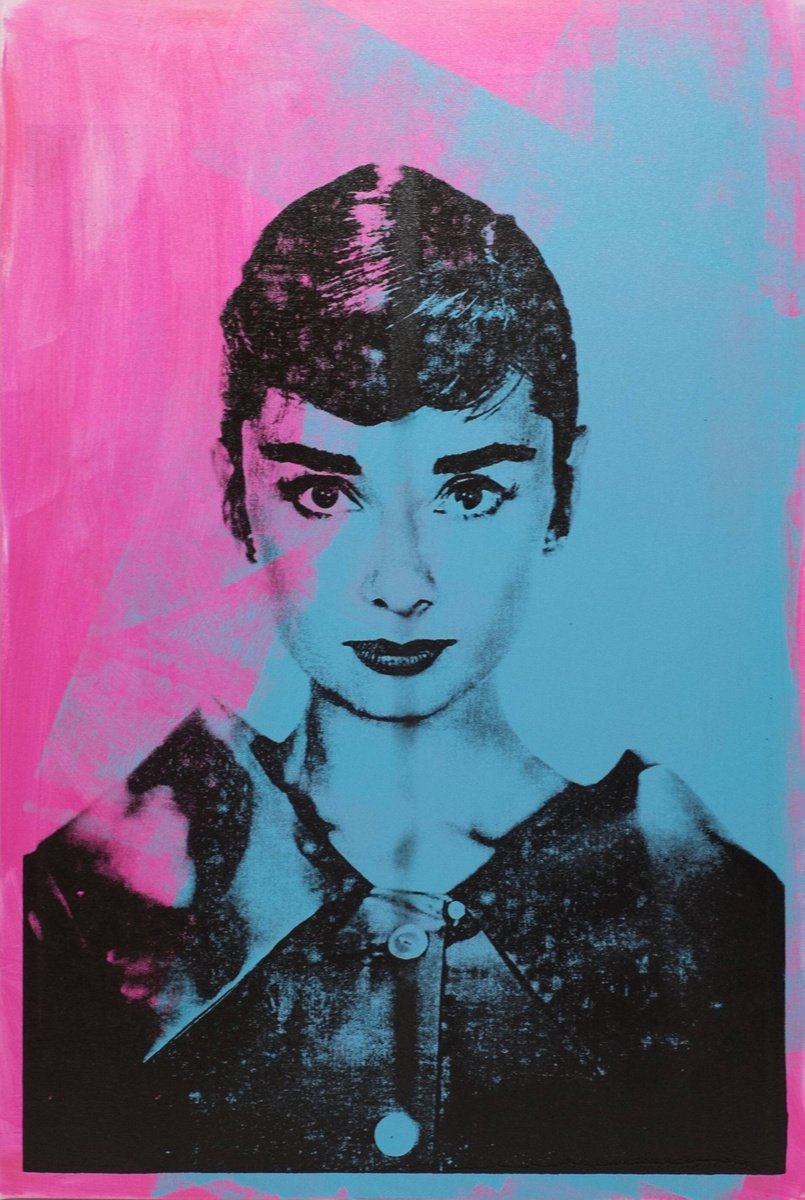 Audrey Hepburn Painting by Dane Shue by Dane Shue