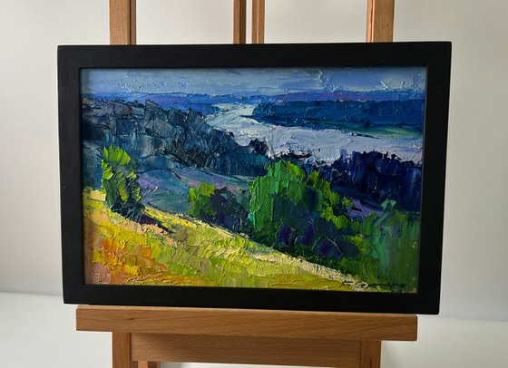 The River Flows along the Forest