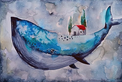 Whale with house by Evgenia Smirnova