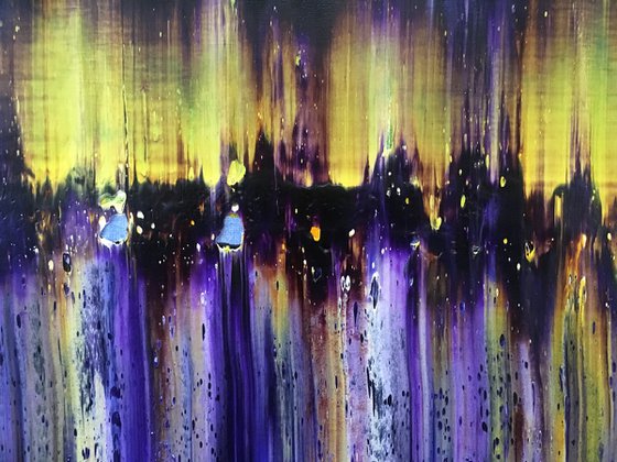 "Transmutation" - FREE USA SHIPPING + Save As A Series - Original PMS Abstract Triptych Oil Paintings On Canvas - 48" x 20"