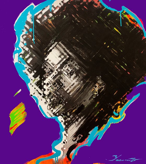 Big bright portrait - "Purple girl" - Pop Art - Portrait - Contemporary art