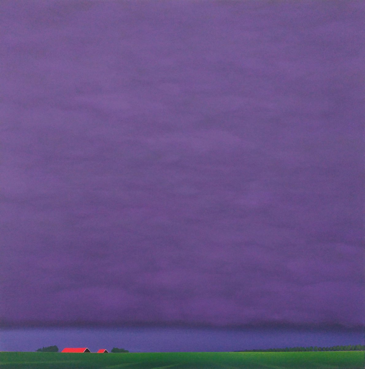 Twilight (a purple blanket of clouds) by Nelly van Nieuwenhuijzen