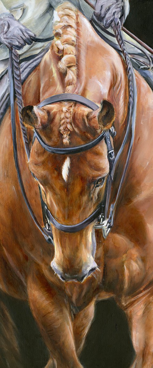 Horse and rider 3 by Una Hurst