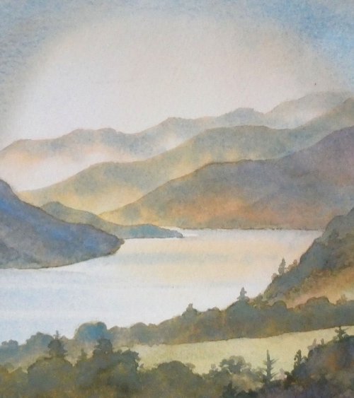 Ullswater. by John Campbell, Mountainpainter.