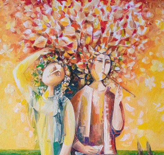 Autumn music (40x30cm oil/canvas, ready to hang)