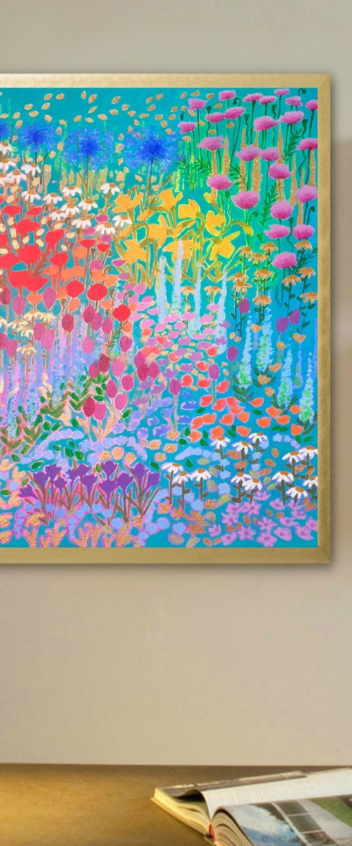 Garden with Gold by Lisa Mann