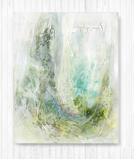 Simple Prayers 3 - Textured Abstract Painting by Kathy Morton Stanion