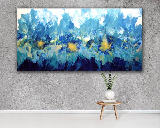 Blue Happiness Extra Large Abstract Painting