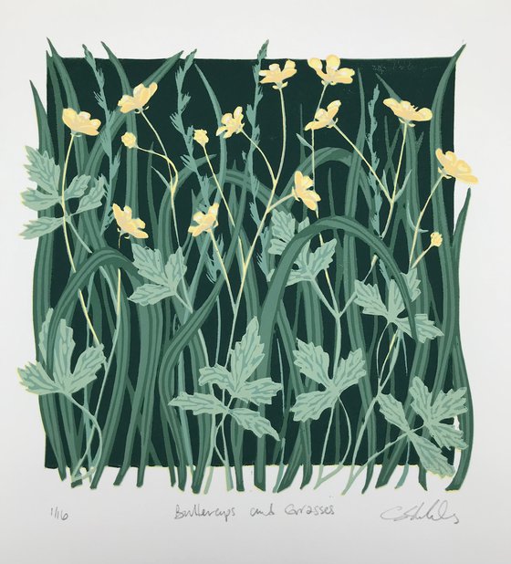 Buttercups and grasses