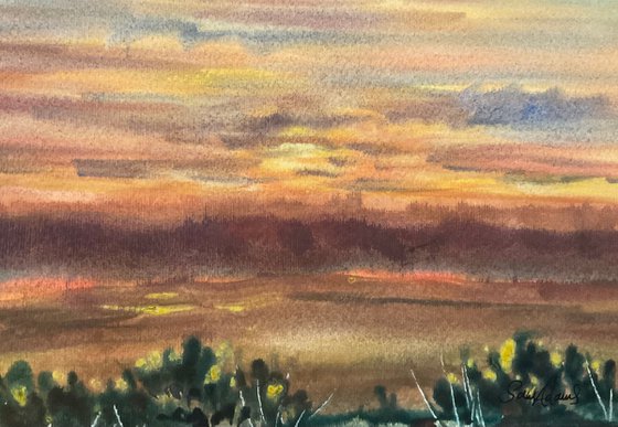 Hartland moor sunset, Dorset