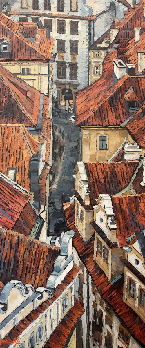 Old city rooftops #3 by Volodymyr Melnychuk