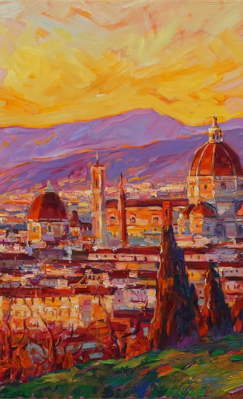 Warm evening in Florence by Sergei Chernyakovsky