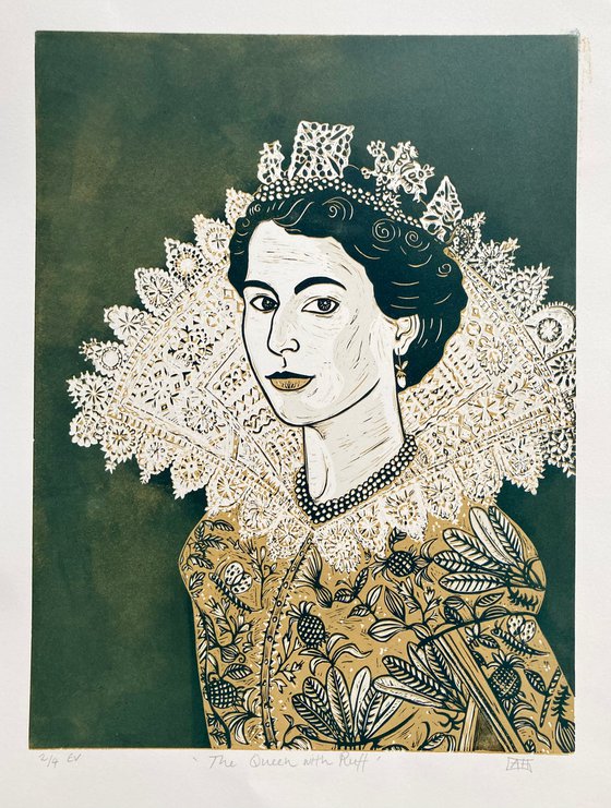 The Queen with Ruff (Yellow Ochre)