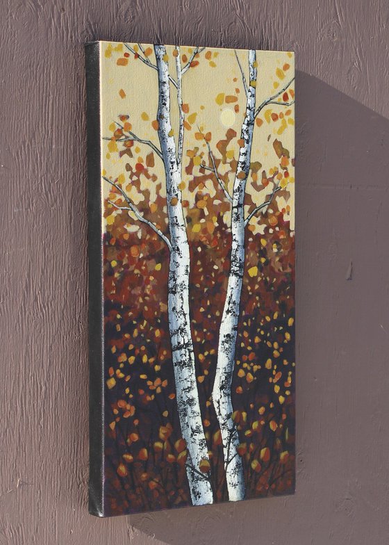 Two Autumn Birches