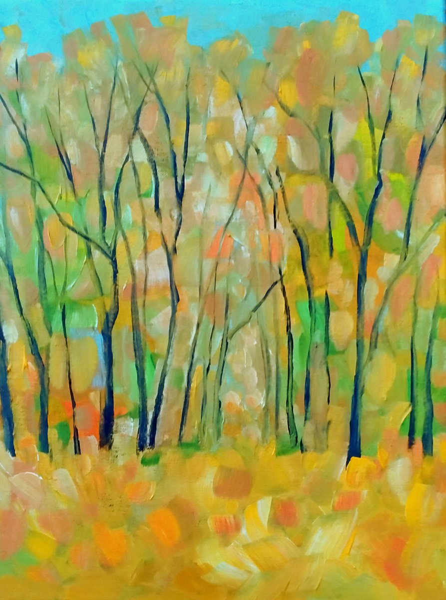 Autumn Trees II by Jan Rippingham