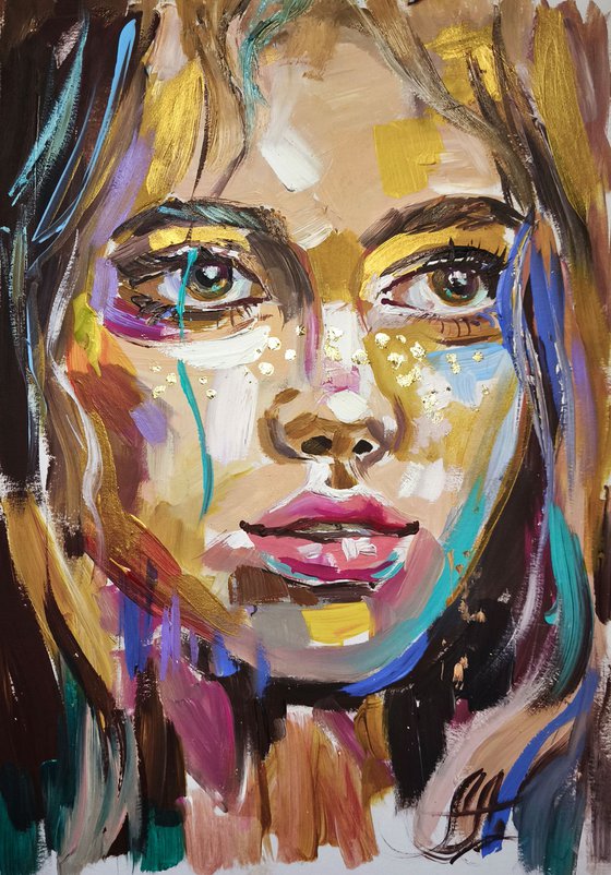 Face painting on canvas