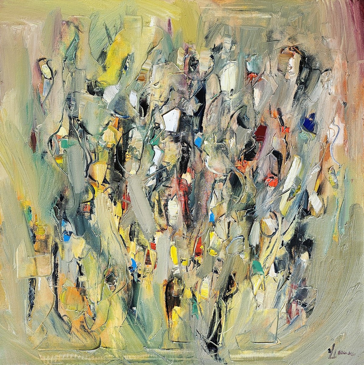Fragmented Abstraction By Vlas Ayvazyan, 28 X 28, Artwork For Sale On Artfinder