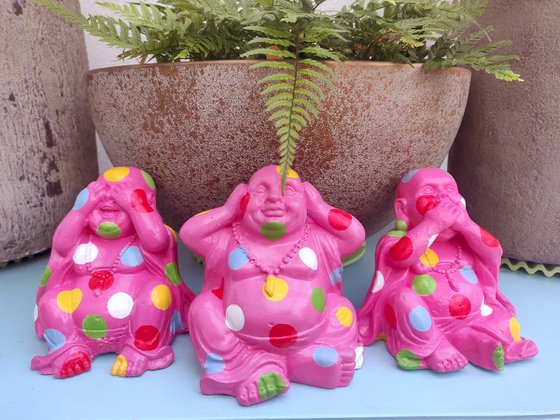 See no evil, hear no evil, speak no evil Buddah