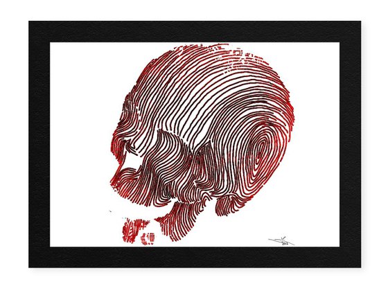 Skull: Framed Artwork, 16 x20 inches(40x50cm)