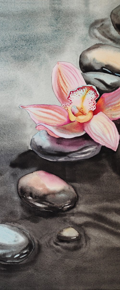 Zen spa, orchid and seastones by Delnara El