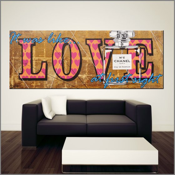 It Was Love 160cm x 60cm Chanel Book Page Urban Pop Art