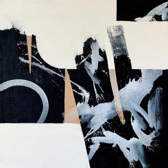 Abstraction No. 3922 black & white minimalism XXL