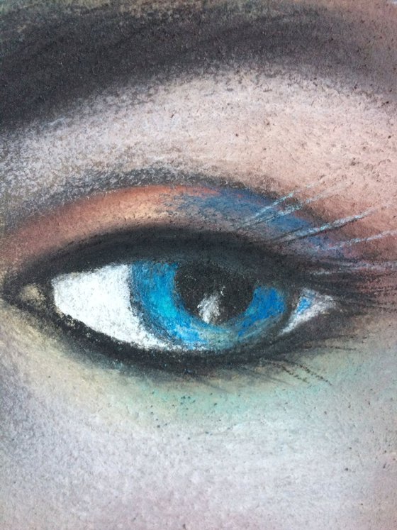 The Memory (Blue Eyed-Girl) large pastel