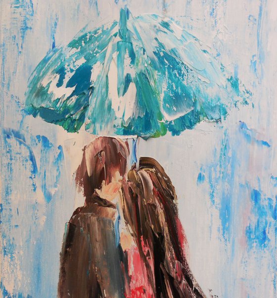 Couple under Umbrella