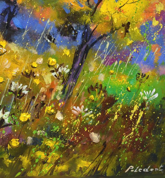 Three trees in summer