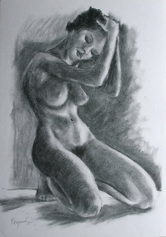 Female Figure #66 Charcoal