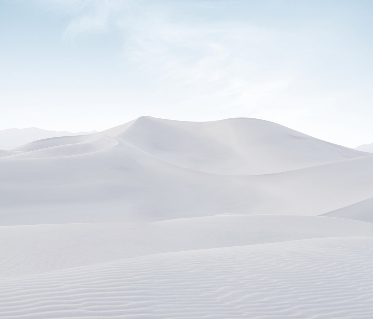 View of white sand dunes. by Dmitry Ersler