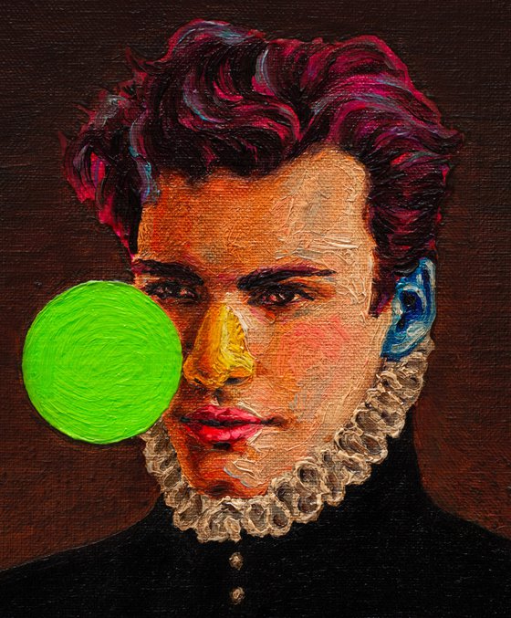 Portrait of a Young Man with Green Spot