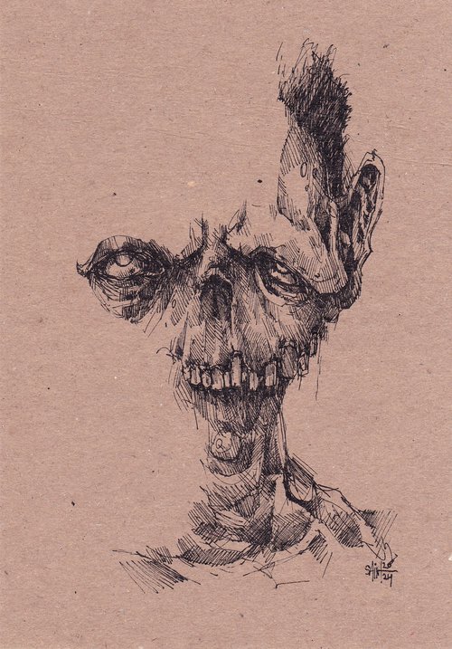 Mr. Zombie ink by Ruslan Aksenov