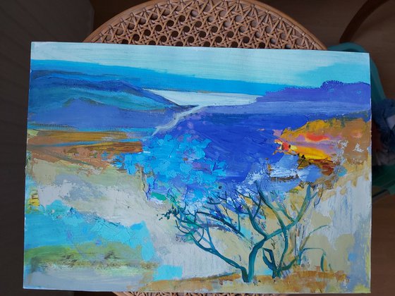 Landscape with flowers