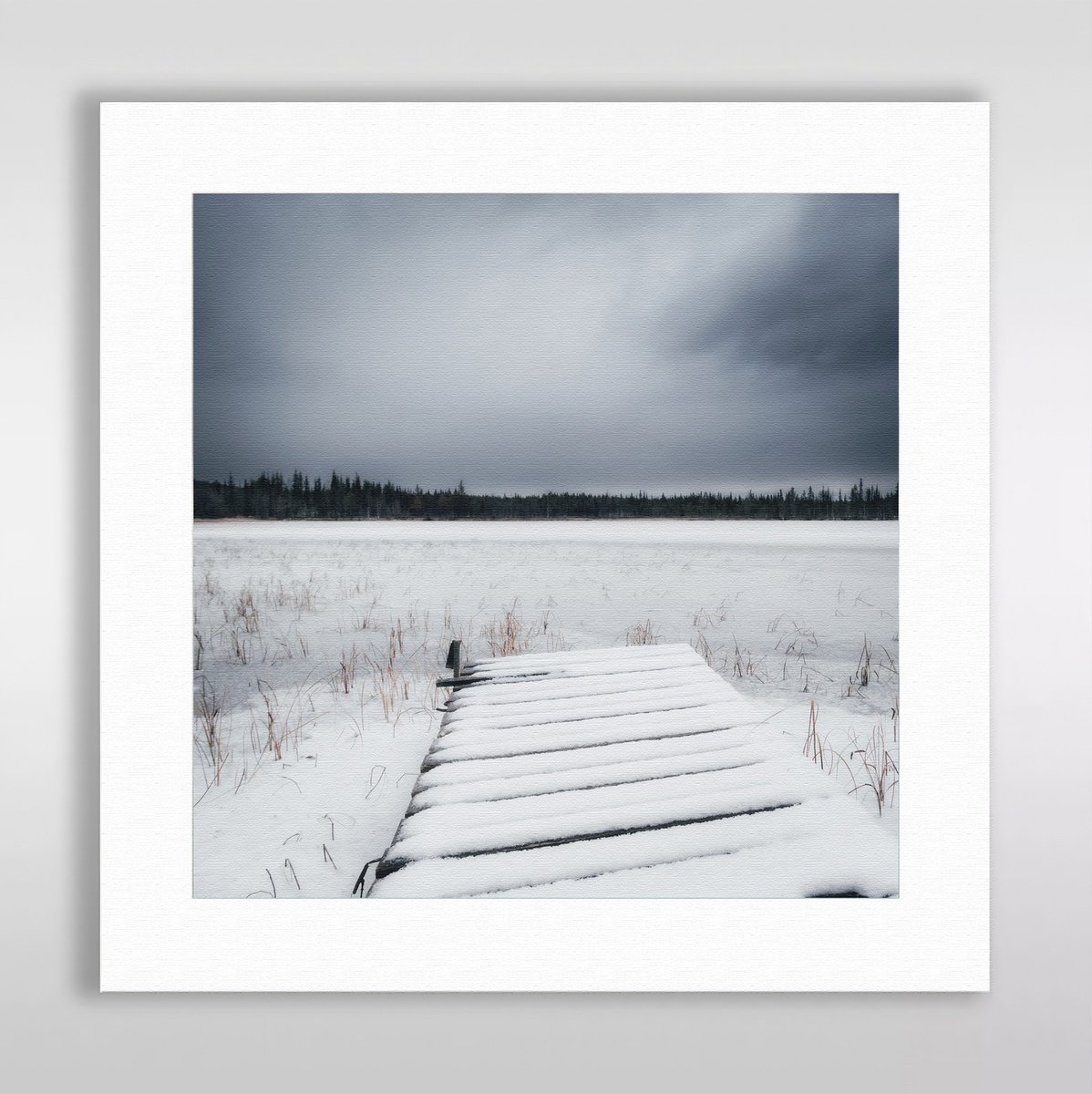 Impressionistic Landscape Photograph By Karim Carella, 31 X 31", Lapland #2, Original Artwork