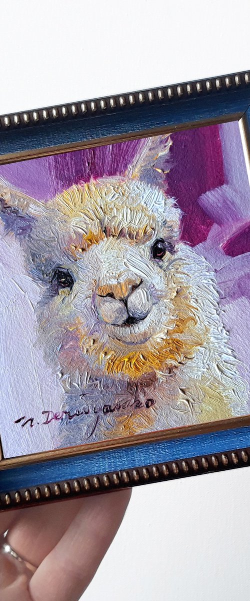 Lama painting original by Nataly Derevyanko