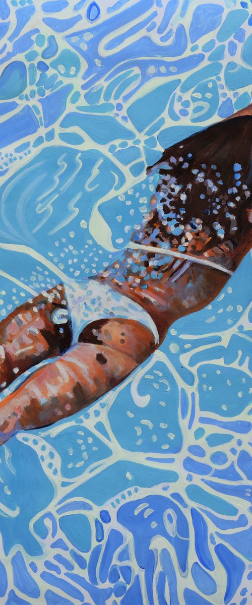 Underwater / 100 x 107 x 0.1 cm by Alexandra Djokic