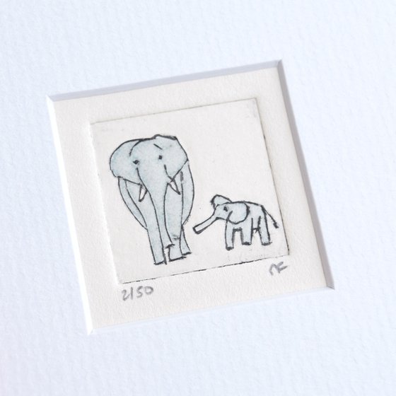 Mini framed elephants