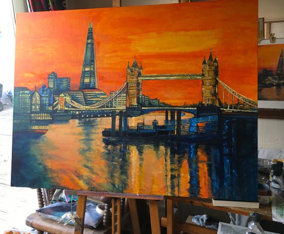 London cityscape Tower Bridge to the Shard