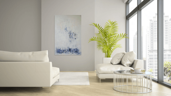 MEMORIES II Large Abstract painting 31.5 x 47.2 in
